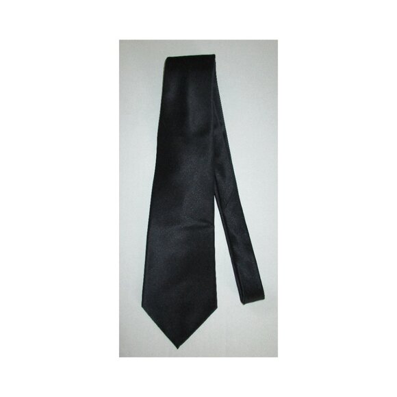 Vintage Pierre Cardin Men's Black Hand Made Silk Neck Tie - Picture 2 of 5